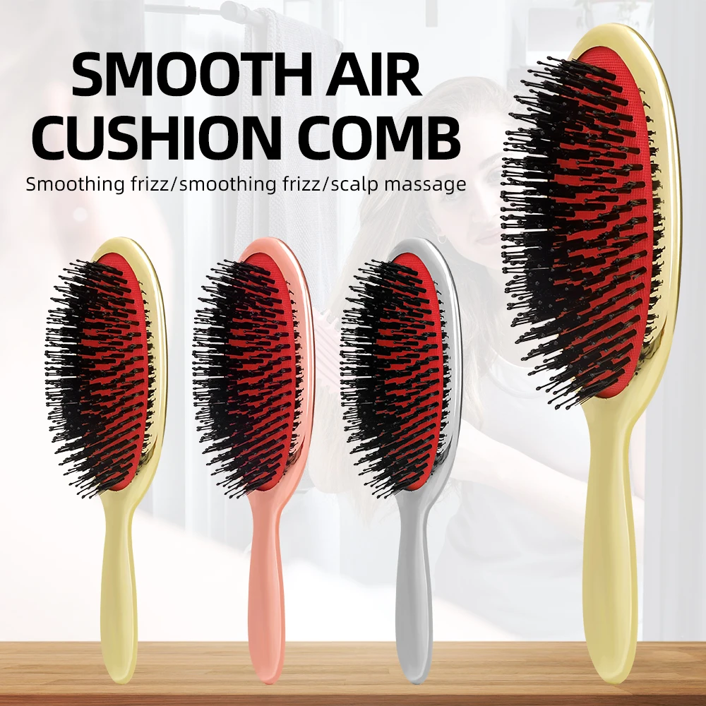 Boar Bristle Paddle Hair Brush, Oval Anti-Static Detangling Hairbrush for Wet/Dry Hair, Scalp Massage Comb for Women & Men
Boar Bristle Paddle Hair Brush, Oval Anti-Static Detangling Hairbrush for Wet/Dry Hair, Scalp Massage Comb for Women & Men