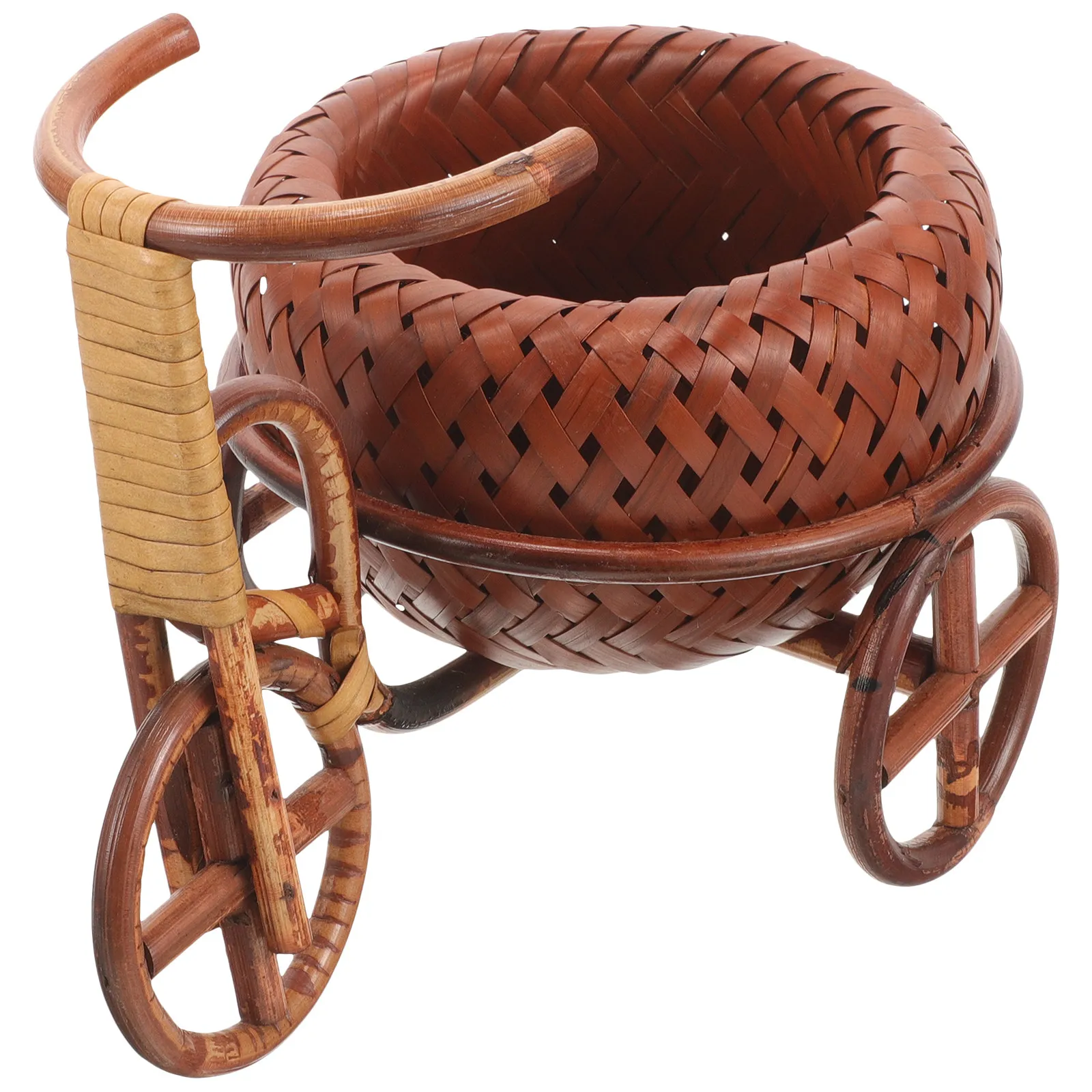Sturdy Bamboo Woven Tricycle Basket Small Decorative Storage Basket for Candy Flowers Party Favors Home Office Windowsill
Sturdy Bamboo Woven Tricycle Basket Small Decorative Storage Basket for Candy Flowers Party Favors Home Office Windowsill