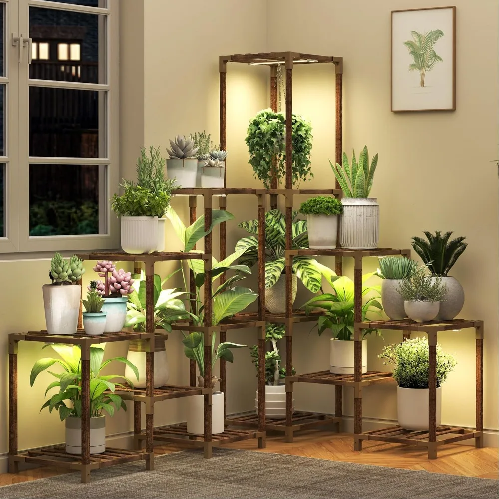Large Corner Plant Stand with Grow Light, Indoor Flower Shelf for Living Room Garden Decor
Large Corner Plant Stand with Grow Light, Indoor Flower Shelf for Living Room Garden Decor
