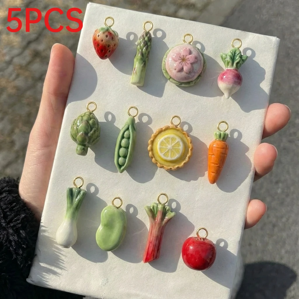 5Pcs Stainless Steel Vegetable Charms Radish Carrot Pea Pendants DIY Necklace Bracelet Making Accessories
5Pcs Stainless Steel Vegetable Charms Radish Carrot Pea Pendants DIY Necklace Bracelet Making Accessories