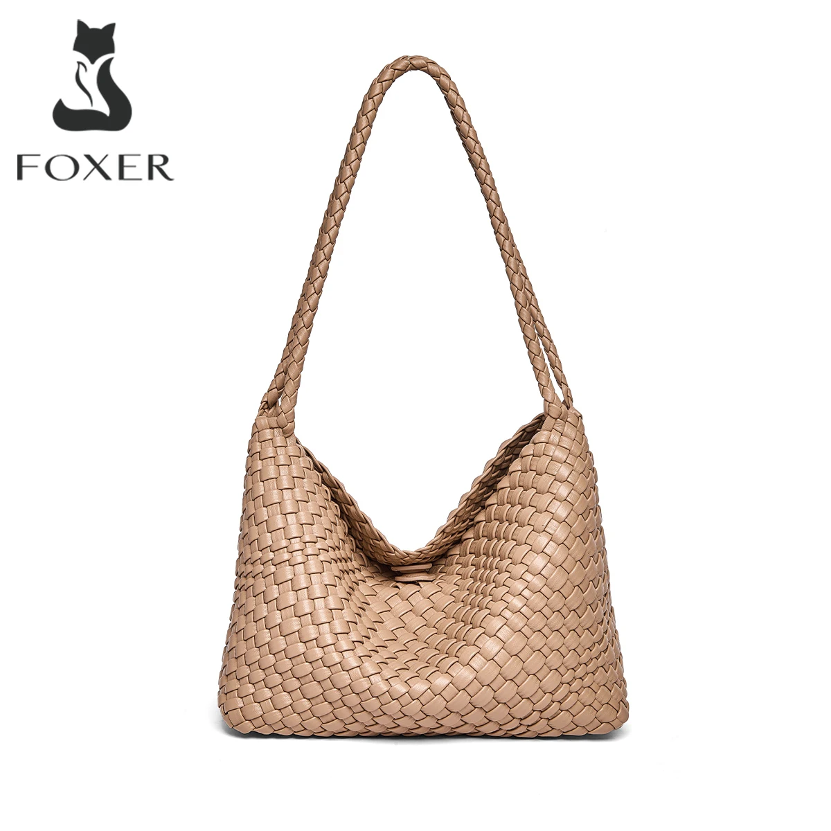 FOXER Woven Tote Bag for Women Large Handbag Soft Leather Shoulder Bag Work Shopper Summer Beach Travel Hobo Bag with Purse
FOXER Woven Tote Bag for Women Large Handbag Soft Leather Shoulder Bag Work Shopper Summer Beach Travel Hobo Bag with Purse