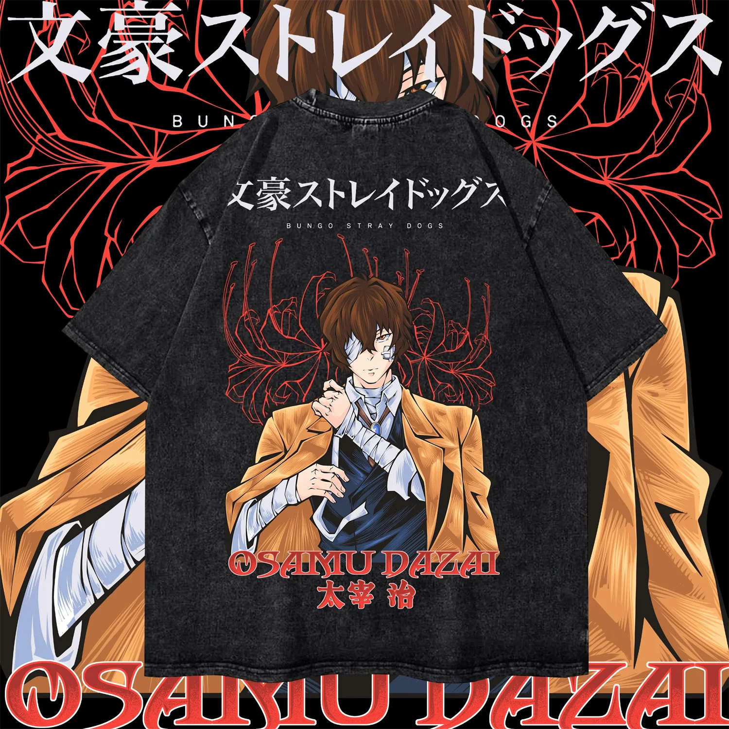 Anime Osamu Dazai Washed Cotton T Shirt Man Vintage Bungo Stray Dogs Men's T-shirt Summer Harajuku Streetwear Men Tops Clothing
Anime Osamu Dazai Washed Cotton T Shirt Man Vintage Bungo Stray Dogs Men's T-shirt Summer Harajuku Streetwear Men Tops Clothing