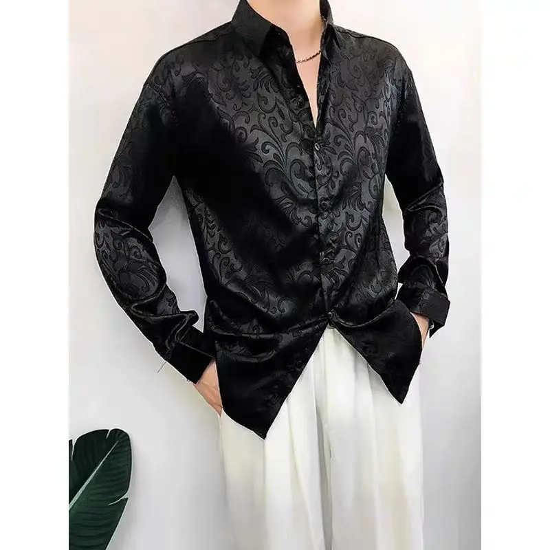 2024 Spring Autumn Men's Fashion Lapel Ice Silk Shirts Male Casual Long Sleeve Shirts Men Loose Outdoors Blouses Clothes H691
2024 Spring Autumn Men's Fashion Lapel Ice Silk Shirts Male Casual Long Sleeve Shirts Men Loose Outdoors Blouses Clothes H691
