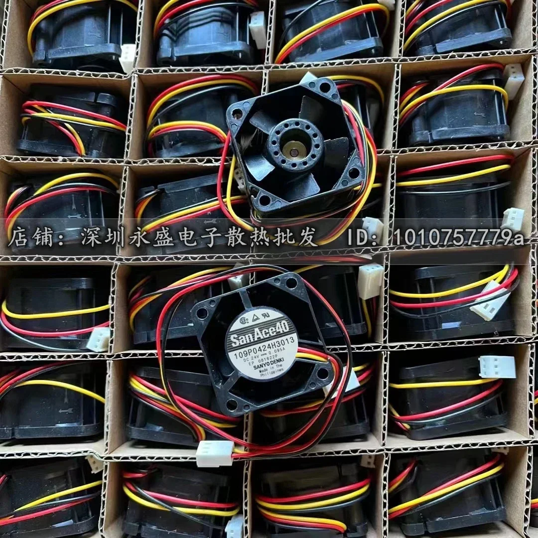 SANYO DENKI 109P0424H3013 DC 24V 0.095A 40x40x28mm 3-Wire Server Cooling Fan
SANYO DENKI 109P0424H3013 DC 24V 0.095A 40x40x28mm 3-Wire Server Cooling Fan