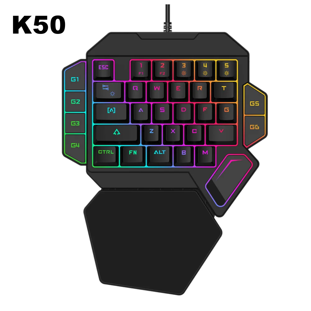 Игровая клавиатура AIMZENIX K50 для одной руки-совместима с адаптером K & M AIMZENIX-AX200/STRIKER PRO/MONSTER/BLAEDR
Игровая клавиатура AIMZENIX K50 для одной руки-совместима с адаптером K & M AIMZENIX-AX200/STRIKER PRO/MONSTER/BLAEDR