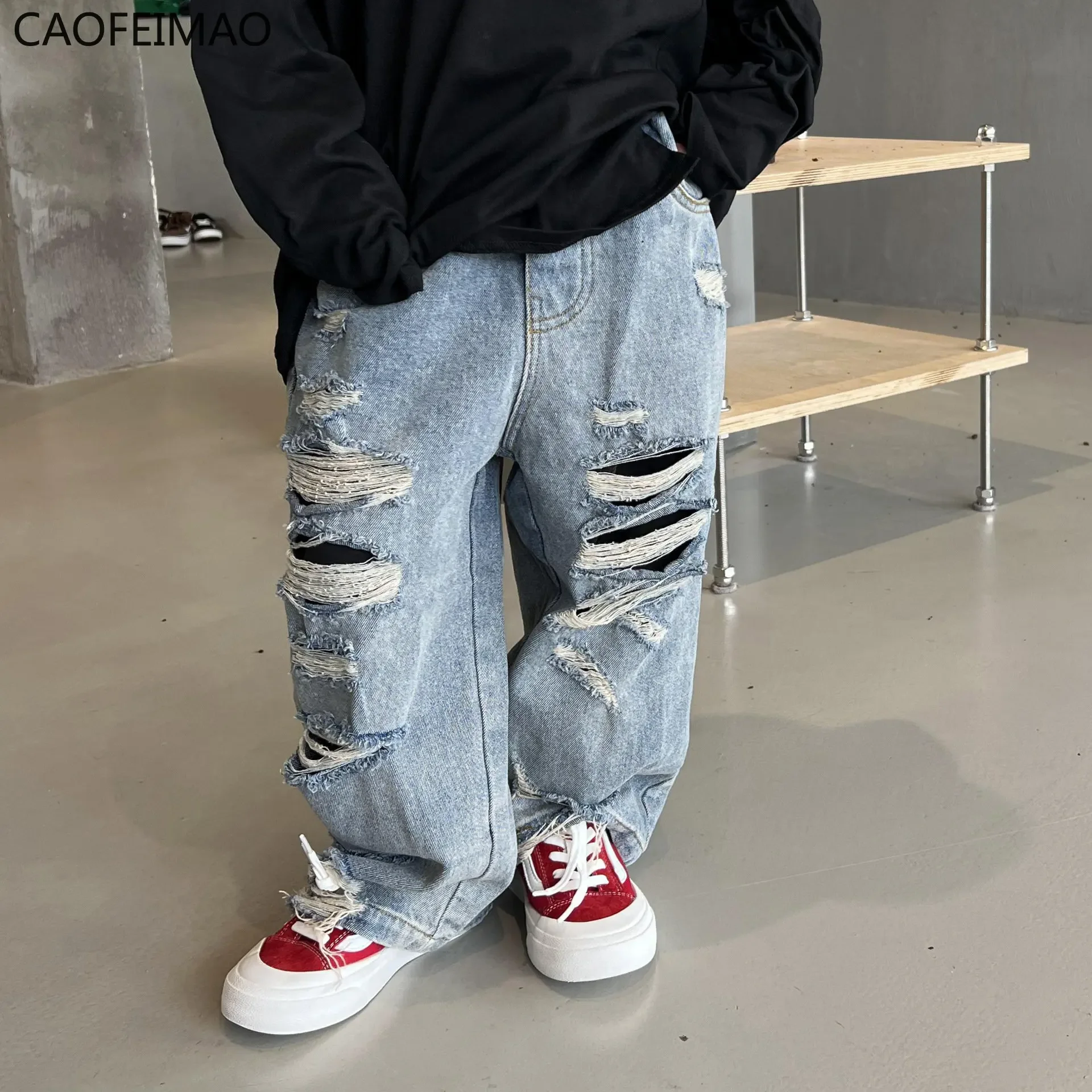 Caofeimao 2023 Spring Kids Trousers Boys Fashion Ripped Jeans Baby Girls Loose Casual Denim Pant Boys Clothes Kids Clothes
Caofeimao 2023 Spring Kids Trousers Boys Fashion Ripped Jeans Baby Girls Loose Casual Denim Pant Boys Clothes Kids Clothes