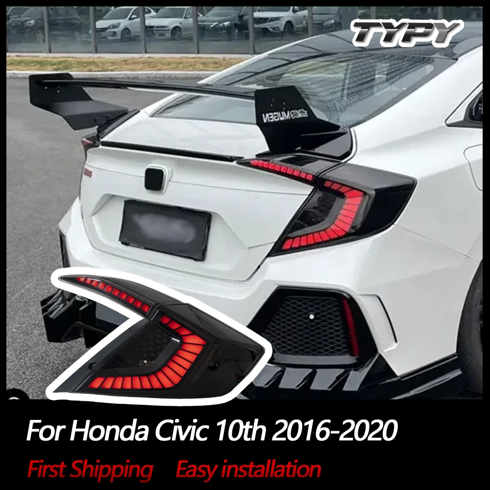 Светодиодные задние фонари в сборе DRL указатель поворота для Honda Civic 10-го поколения 2016-2020, задние задние фонари с чешуей дракона, стоп-сигнал + фонарь заднего хода
Светодиодные задние фонари в сборе DRL указатель поворота для Honda Civic 10-го поколения 2016-2020, задние задние фонари с чешуей дракона, стоп-сигнал + фонарь заднего хода