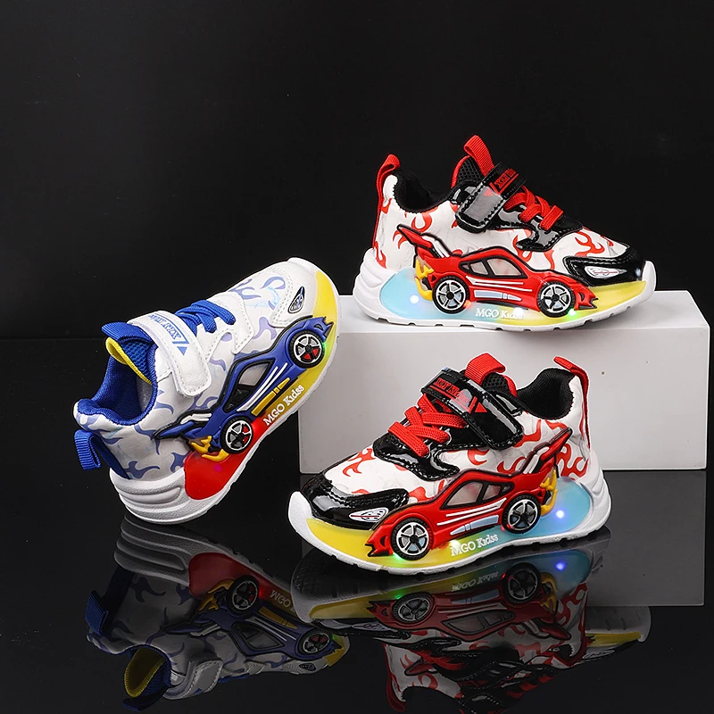 2026 New Kids LED Sneakers 3D Race Car Print Boys Shoes Non-Slip Light Up Casual Sneakers For Toddler
2026 New Kids LED Sneakers 3D Race Car Print Boys Shoes Non-Slip Light Up Casual Sneakers For Toddler
