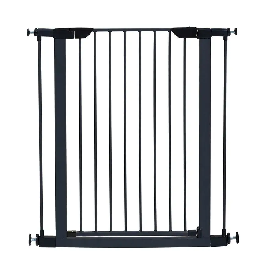39Inch High WalkThru Pressure Mounted Steel Dog Gate, Expands to 38 Inches Wide, Includes 3inch Extensions, Textured Graphite
39Inch High WalkThru Pressure Mounted Steel Dog Gate, Expands to 38 Inches Wide, Includes 3inch Extensions, Textured Graphite