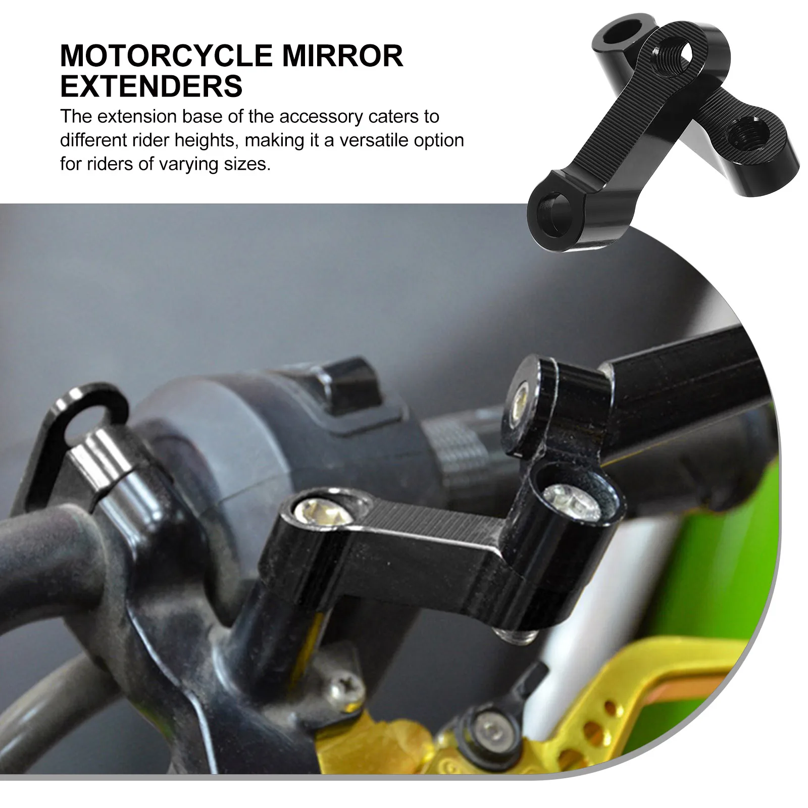 Aluminum Alloy Rearview Mirror Extension Bracket Motorcycle Screw Mount Holder Bike Extender Riser Shockproof Durable for Rider
Aluminum Alloy Rearview Mirror Extension Bracket Motorcycle Screw Mount Holder Bike Extender Riser Shockproof Durable for Rider