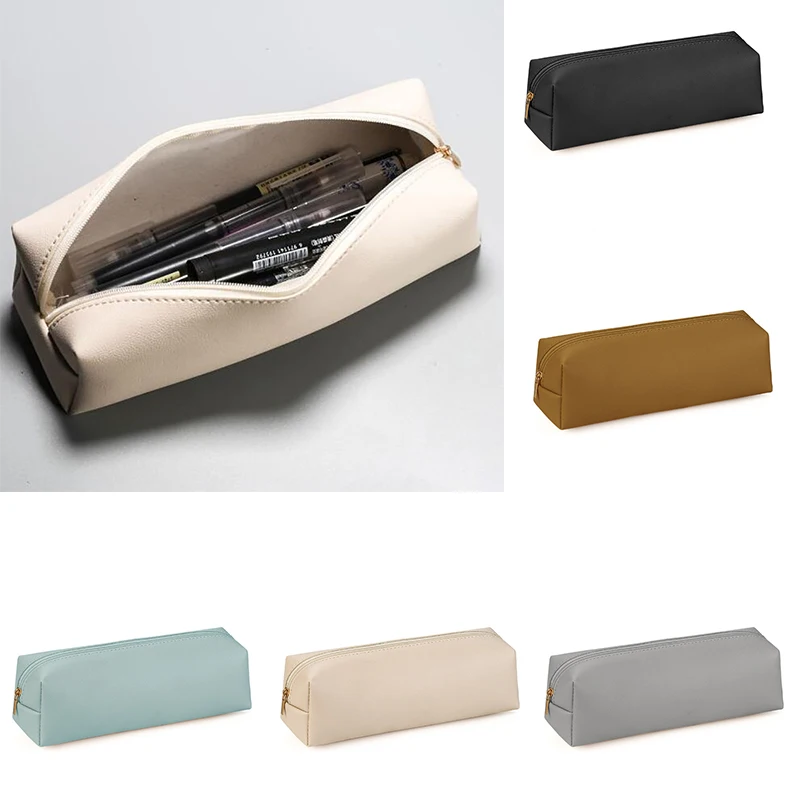Student School Supply Pouch With Large Capacity, Made Of PU Leather, Featuring A Zipper For Stationery Storage
Student School Supply Pouch With Large Capacity, Made Of PU Leather, Featuring A Zipper For Stationery Storage