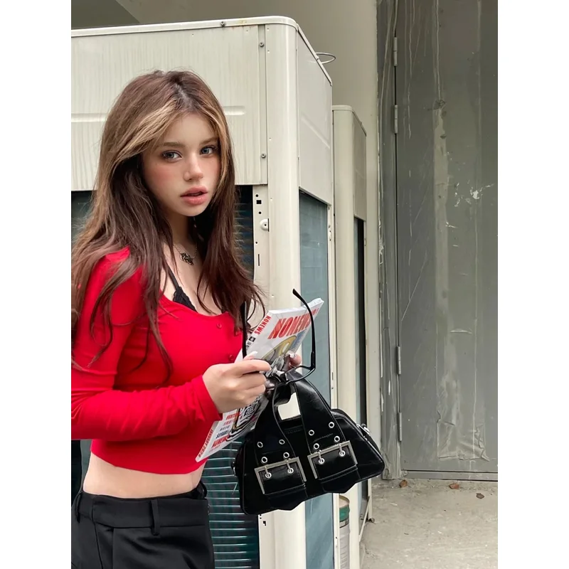 Women Punk Handbag Pu Leather Motor Style Crossbody Bag Fashion Designer Grunge Shoulder Bags Rivet Y2k Handbags 2025 Trendy New
Women Punk Handbag Pu Leather Motor Style Crossbody Bag Fashion Designer Grunge Shoulder Bags Rivet Y2k Handbags 2025 Trendy New