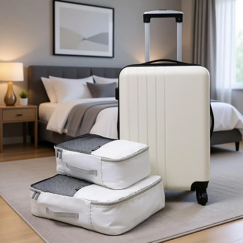 Beige Travel Luggage Set for Easy Carry-On
Beige Travel Luggage Set for Easy Carry-On