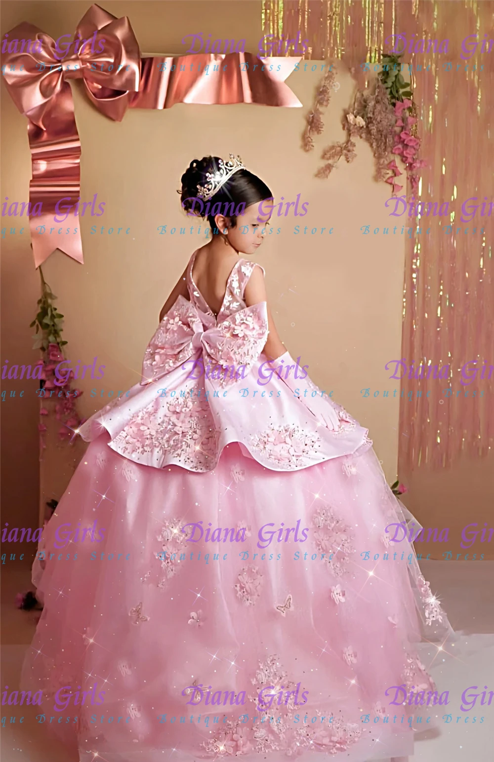 Exquisite Pink Satin with Tulle Fluffy Flower Girl Dress Lace Applique with Bow Little Princess Wedding Party Ball Evening Gowns
Exquisite Pink Satin with Tulle Fluffy Flower Girl Dress Lace Applique with Bow Little Princess Wedding Party Ball Evening Gowns