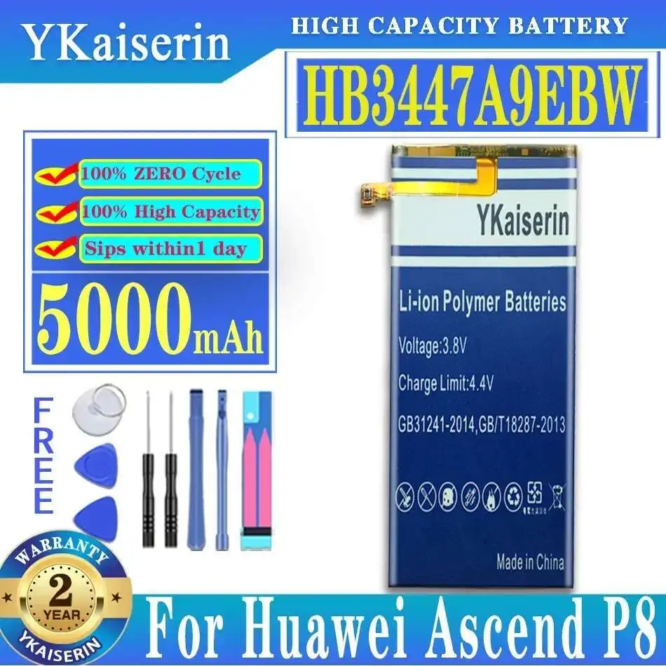 Для Huawei Ascend P8 Gra-L09 UL00 CL00 TL00 TL10 UL10 Аккумулятор для мобильного телефона HB3447A9EBW Высокая емкость 5000 мАч Высокая производительность
Для Huawei Ascend P8 Gra-L09 UL00 CL00 TL00 TL10 UL10 Аккумулятор для мобильного телефона HB3447A9EBW Высокая емкость 5000 мАч Высокая производительность