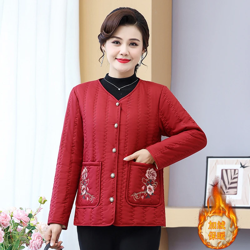 Ladies Fleece-Lined Cotton Jaet Autumn Winter Outerwear Warm Coat Women's Sle Casual Commute Faion
Ladies Fleece-Lined Cotton Jaet Autumn Winter Outerwear Warm Coat Women's Sle Casual Commute Faion
