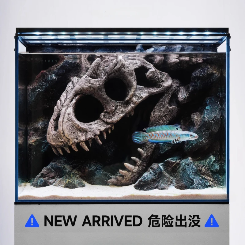 Ancient fossil Tyrannosaurus rex living room desktop ultra-white glass integrated ecological landscape fish tank
Ancient fossil Tyrannosaurus rex living room desktop ultra-white glass integrated ecological landscape fish tank