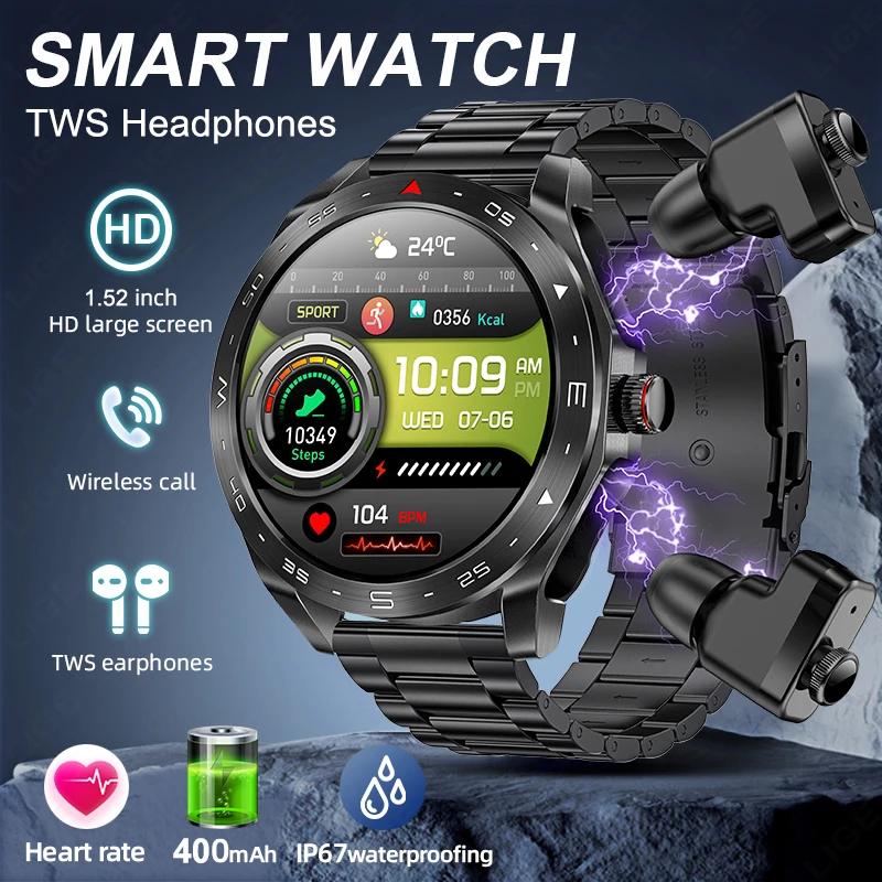 Новые мужские смарт-часы с TWS-наушниками 2-в-1: беспроводные Bluetooth-наушники, мониторинг здоровья, трекер активности, музыка, смарт-часы 2026
Новые мужские смарт-часы с TWS-наушниками 2-в-1: беспроводные Bluetooth-наушники, мониторинг здоровья, трекер активности, музыка, смарт-часы 2026