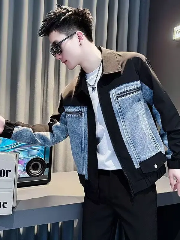 Мужская демисезонная куртка из денима с пэчворком, повседневная, приталенная, с длинными рукавами, на молнии, без бренда
Мужская демисезонная куртка из денима с пэчворком, повседневная, приталенная, с длинными рукавами, на молнии, без бренда