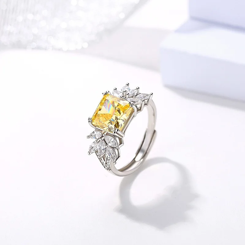 S925 Sterling Silver Original Square Ice Flower Cut Stone Ring Popular Personalized Fashion Female Advanced Zircon Ring
S925 Sterling Silver Original Square Ice Flower Cut Stone Ring Popular Personalized Fashion Female Advanced Zircon Ring