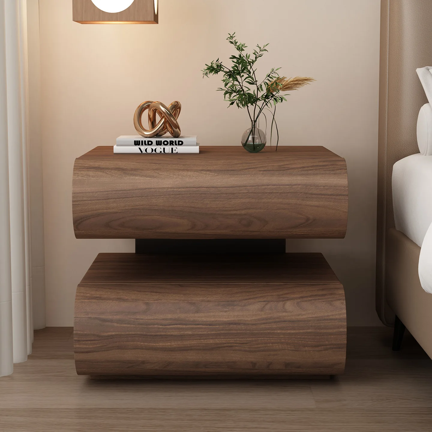 Mid-style Solid Wood Bedside Table, Bedroom Small Light Luxury, High-end Creative Design, Niche Floating Storage Cabinet
Mid-style Solid Wood Bedside Table, Bedroom Small Light Luxury, High-end Creative Design, Niche Floating Storage Cabinet