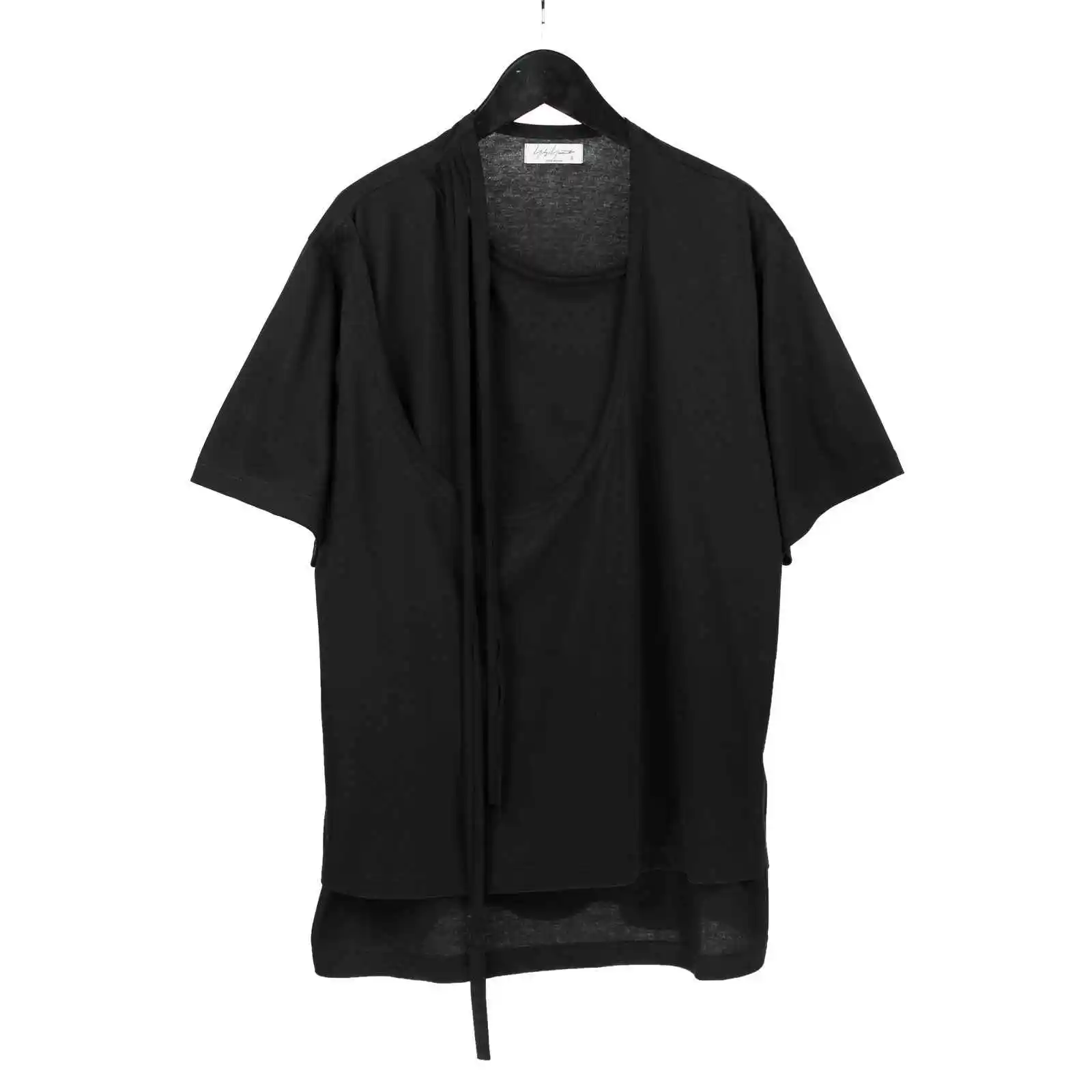 TOP-YAMAMOTO original design dark, niche, loose, double-layered design, short-sleeved pure cotton T-shirt with a strong sense of
TOP-YAMAMOTO original design dark, niche, loose, double-layered design, short-sleeved pure cotton T-shirt with a strong sense of