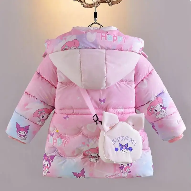 Sanrio Kids Cartoon Cotton Padded Jacket Kuromi Girl Kawaii Thick Hooded Velvet Jacket Leisure Keep Warm Coat Winter Clothes New
Sanrio Kids Cartoon Cotton Padded Jacket Kuromi Girl Kawaii Thick Hooded Velvet Jacket Leisure Keep Warm Coat Winter Clothes New