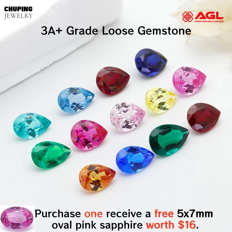 Pear Shape Lab Ruby Pigeon Blood Pink Sapphire Royal Blue Yellow Sapphire Paraiba Tsavorite With Certificate For Jewelry Making
Pear Shape Lab Ruby Pigeon Blood Pink Sapphire Royal Blue Yellow Sapphire Paraiba Tsavorite With Certificate For Jewelry Making