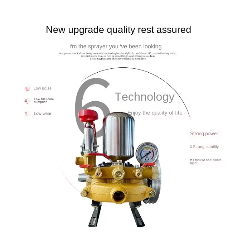 Agricultural Pesticide Sprayer High-Pressure Three-Cylinder Plunger Pump Butter-Free Ceramic Spray Pump Head High Productivity
Agricultural Pesticide Sprayer High-Pressure Three-Cylinder Plunger Pump Butter-Free Ceramic Spray Pump Head High Productivity