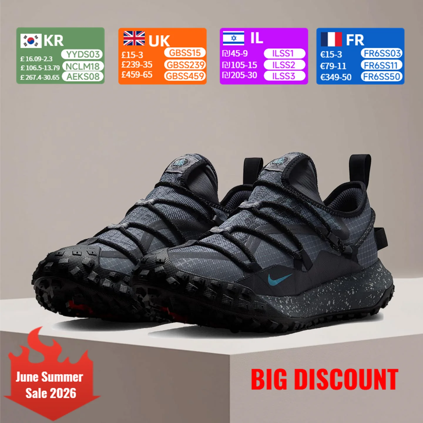 Nike Men's ACG Mountain Fly Outdoor Anti-Slip Durable Fashionable Versatile Cushioned Hiking Running Shoes IB7328-002
Nike Men's ACG Mountain Fly Outdoor Anti-Slip Durable Fashionable Versatile Cushioned Hiking Running Shoes IB7328-002