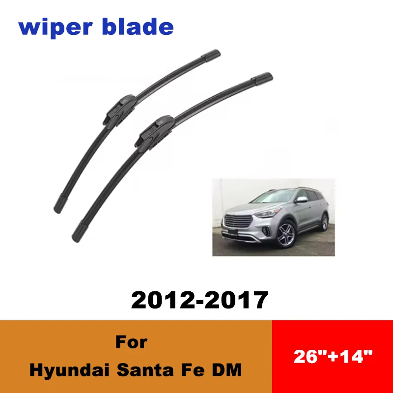 For Hyundai Santa Fe DM 2012-2017 car front wiper blades silent wiper blades soft rubber windshield wipers accessories
For Hyundai Santa Fe DM 2012-2017 car front wiper blades silent wiper blades soft rubber windshield wipers accessories