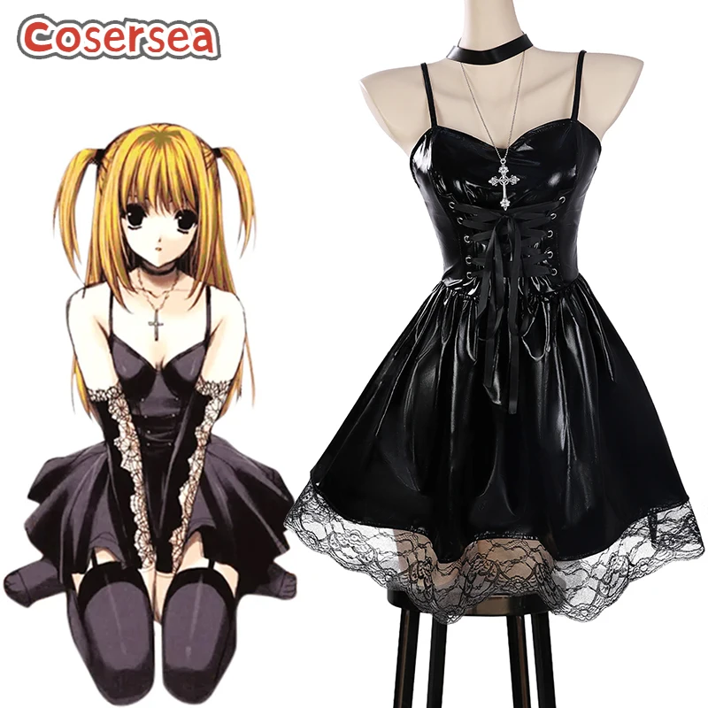 Cosersea Misa Amane Cosplay Costume Death Note Misa Amane Role Play Halloween Women PU Leather Black Dress Suit Outfit Fullset
Cosersea Misa Amane Cosplay Costume Death Note Misa Amane Role Play Halloween Women PU Leather Black Dress Suit Outfit Fullset