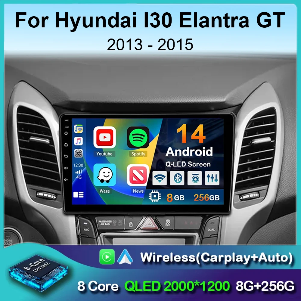Автомобильный радиоприемник Carplay на Android 14 для Hyundai I30 Elantra GT 2012 2013 2014 2015 2016 GPS-навигация мультимедийный плеер 4G стерео
Автомобильный радиоприемник Carplay на Android 14 для Hyundai I30 Elantra GT 2012 2013 2014 2015 2016 GPS-навигация мультимедийный плеер 4G стерео