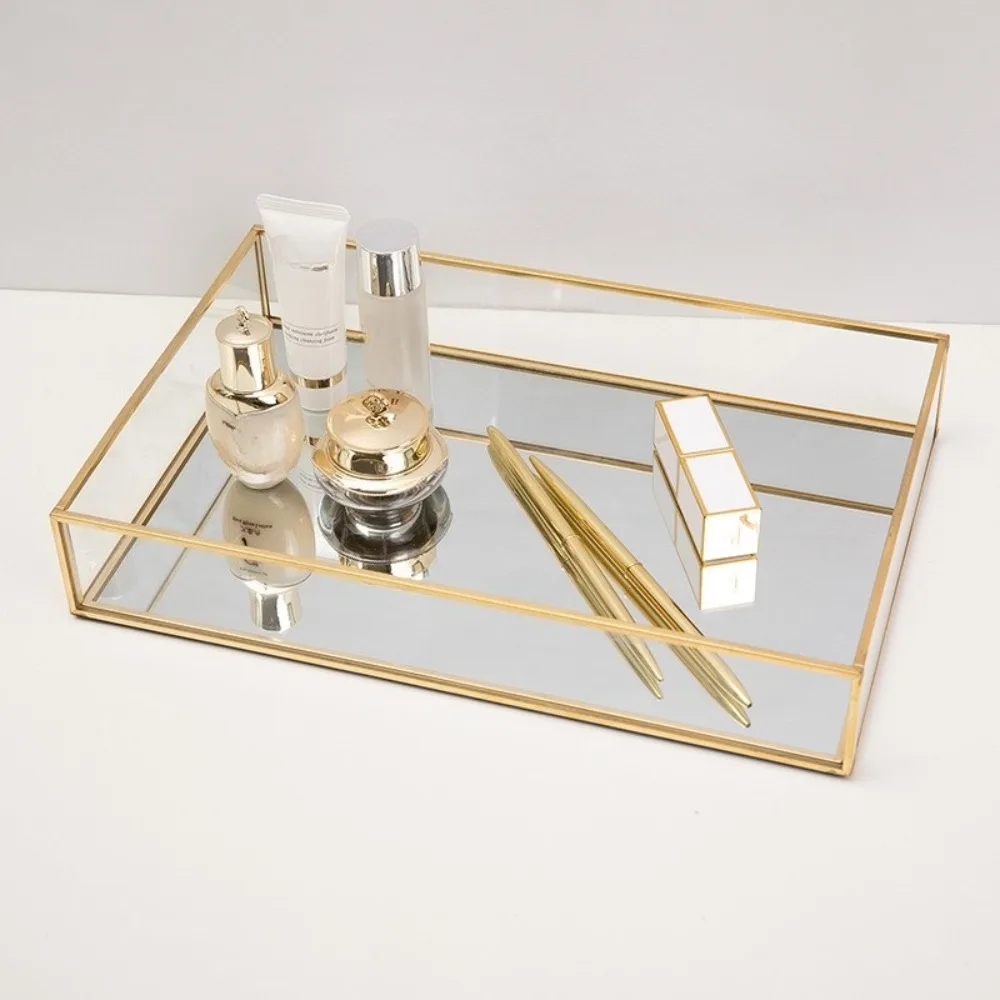 Прозрачный стеклянный органайзер для косметики: современный демонстрационный лоток, элегантный контейнер для хранения на туалетном столике, для макияжа и украшений
Прозрачный стеклянный органайзер для косметики: современный демонстрационный лоток, элегантный контейнер для хранения на туалетном столике, для макияжа и украшений