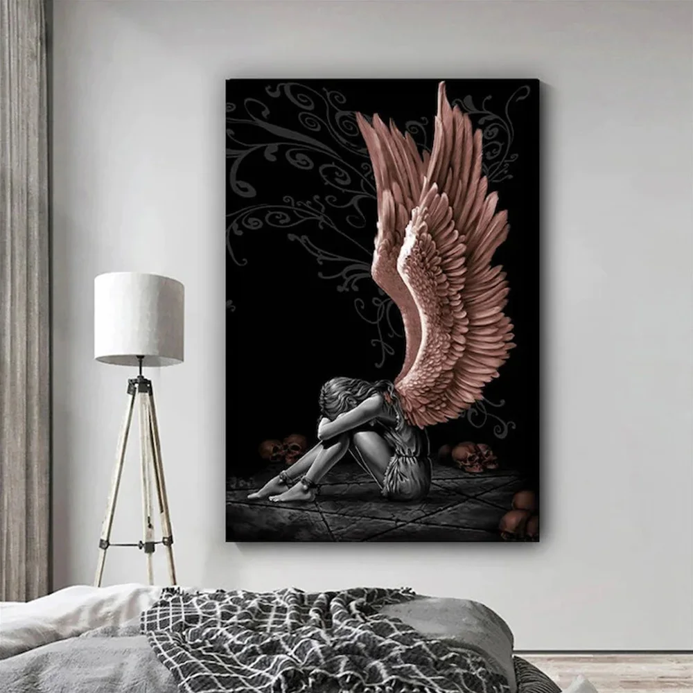 Fallen Angel Skull Wall Art Canvas Painting Black Graffiti Gift Posters and Prints Mural Living Room Home Pictures Decor Cuadros
Fallen Angel Skull Wall Art Canvas Painting Black Graffiti Gift Posters and Prints Mural Living Room Home Pictures Decor Cuadros