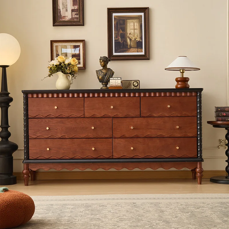 French medieval retro solid wood four-chest cabinet medieval living room chest cabinet small apartment
French medieval retro solid wood four-chest cabinet medieval living room chest cabinet small apartment