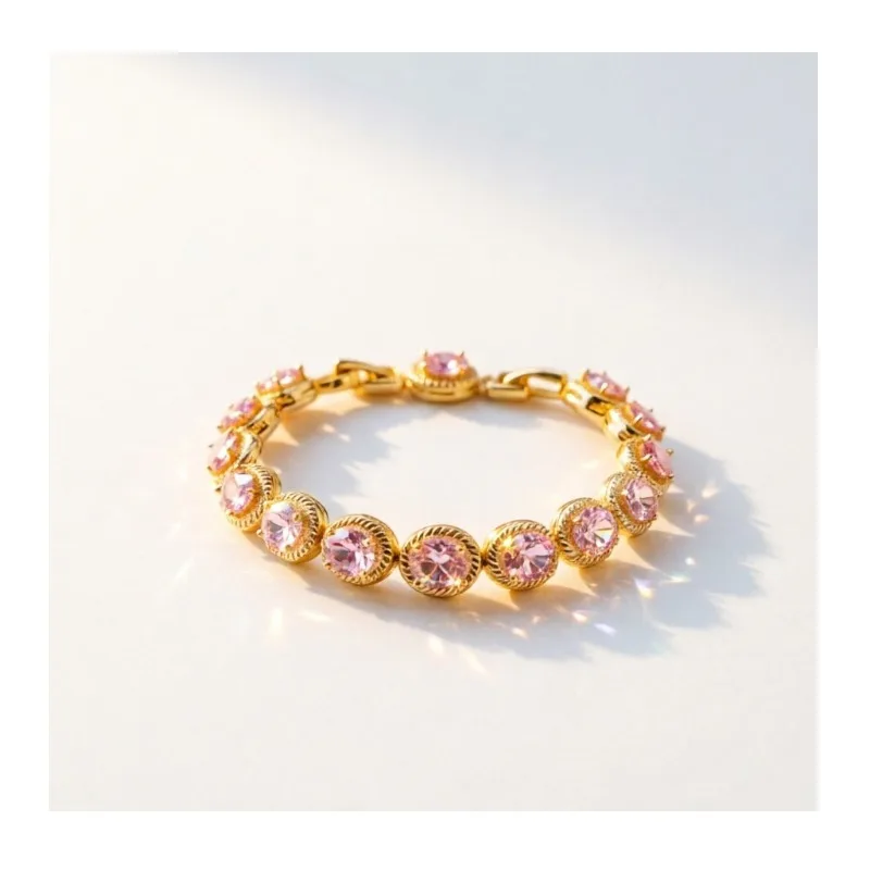 Electroplated Female Zircon Bracelet, Light Luxury Gold-plated Crystal Bracelet, Environmentally Friendly Copper Gemstone Jewelr
Electroplated Female Zircon Bracelet, Light Luxury Gold-plated Crystal Bracelet, Environmentally Friendly Copper Gemstone Jewelr