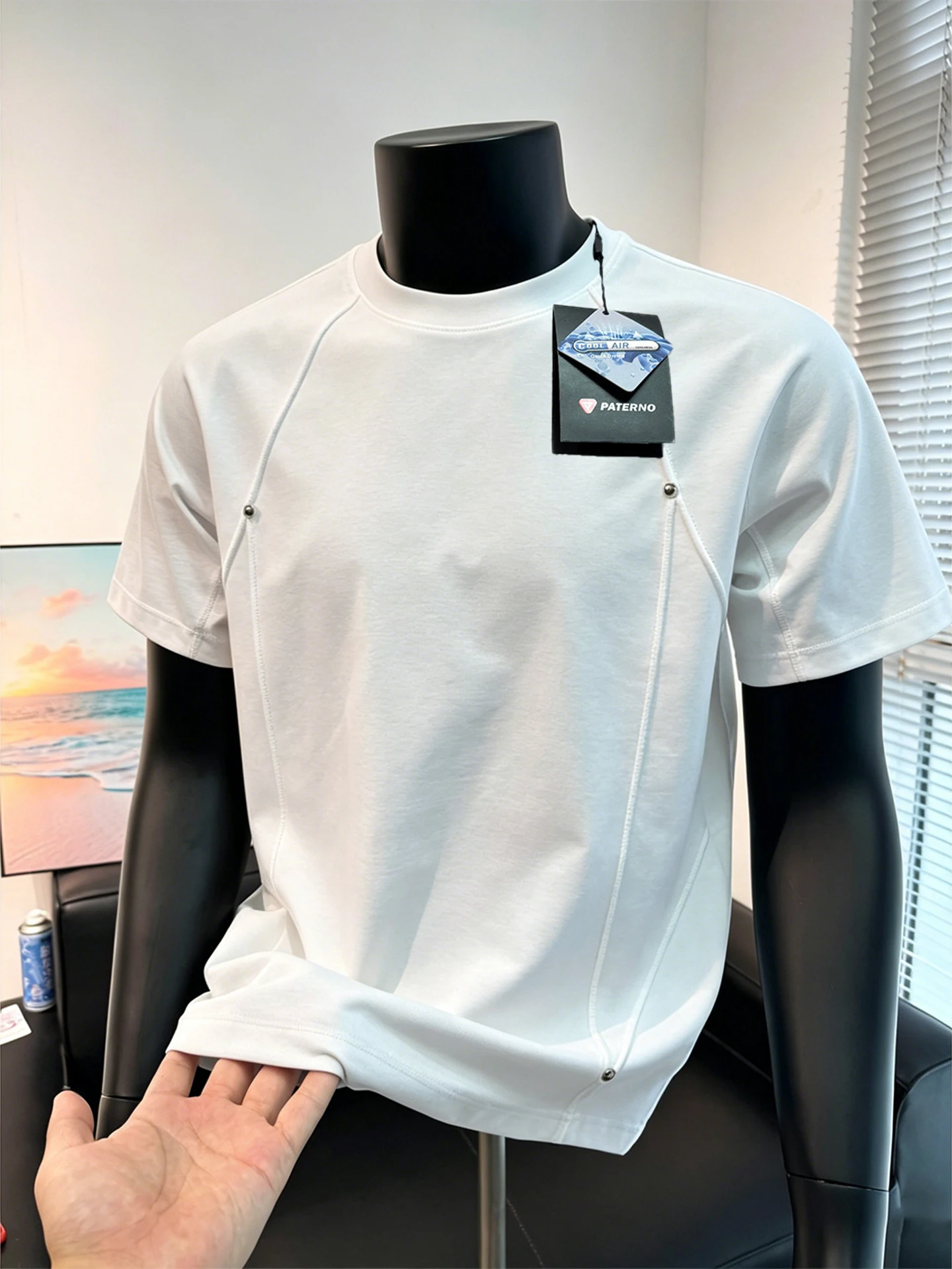American Style Rivet Pleat Short Sleeve Men's Summer Trendy Heavyweight round Neck Cleanfit Deconstruction Splice Half Sleeve...
American Style Rivet Pleat Short Sleeve Men's Summer Trendy Heavyweight round Neck Cleanfit Deconstruction Splice Half Sleeve...