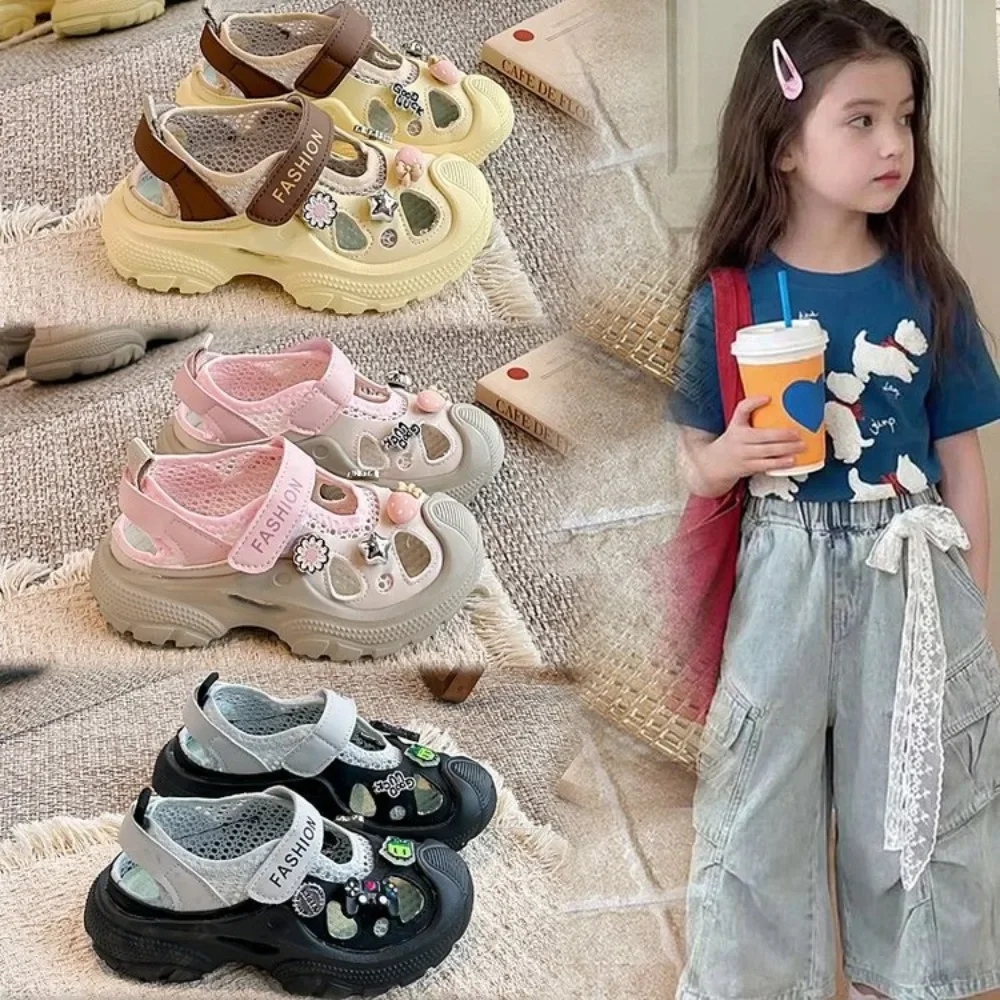 Cute Decorative Charms Kids Girls Closed Toe Sandals Breathable Mesh Anti-slip Thick Sole Adjustable Strap Summer Casual Shoes
Cute Decorative Charms Kids Girls Closed Toe Sandals Breathable Mesh Anti-slip Thick Sole Adjustable Strap Summer Casual Shoes