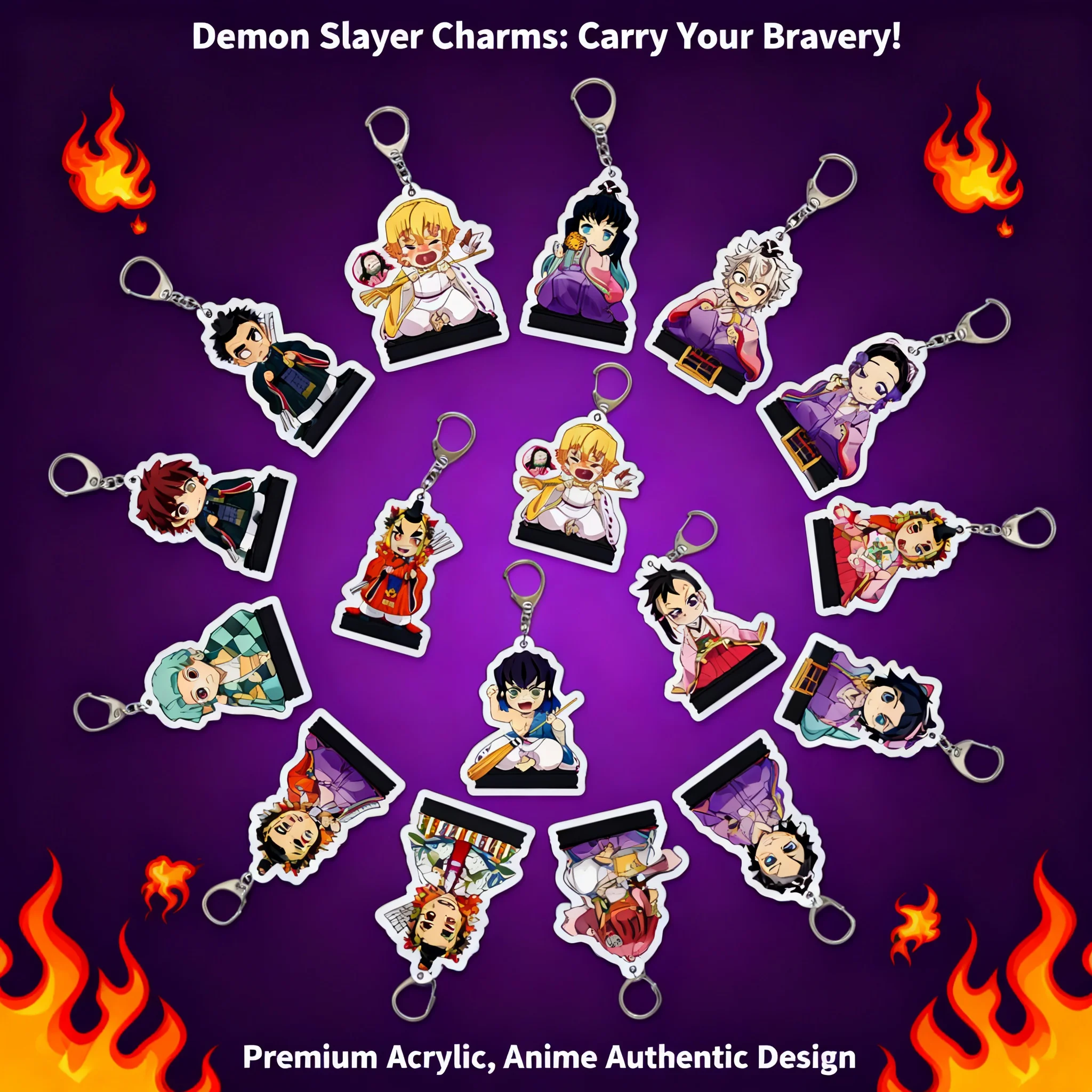 Anime Demon Slayer Acrylic Keychain Transparent Anime Pendant Accessories Merchandise Gift for Fans Collection Cosplay
Anime Demon Slayer Acrylic Keychain Transparent Anime Pendant Accessories Merchandise Gift for Fans Collection Cosplay