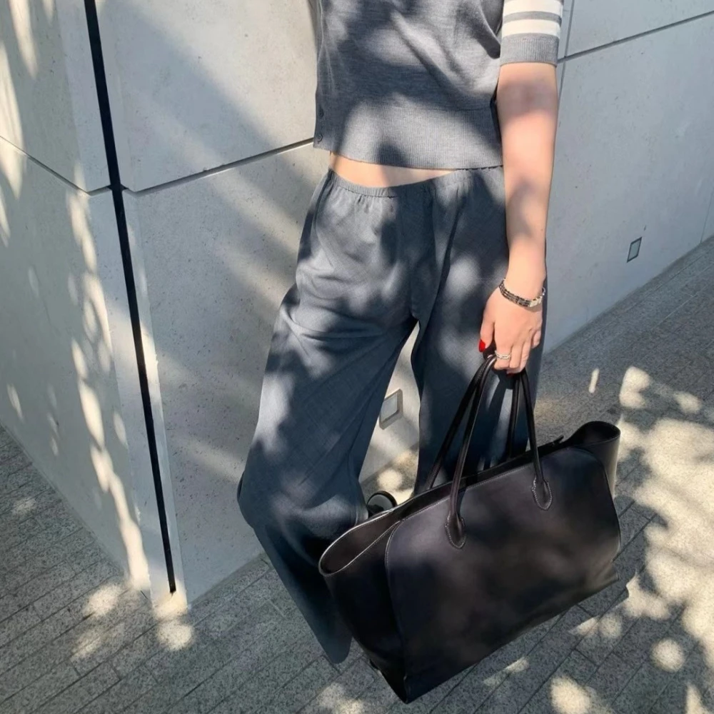 Gray Elastic Waist Loose Casual Pants Simple and Versatile Trousers
Gray Elastic Waist Loose Casual Pants Simple and Versatile Trousers