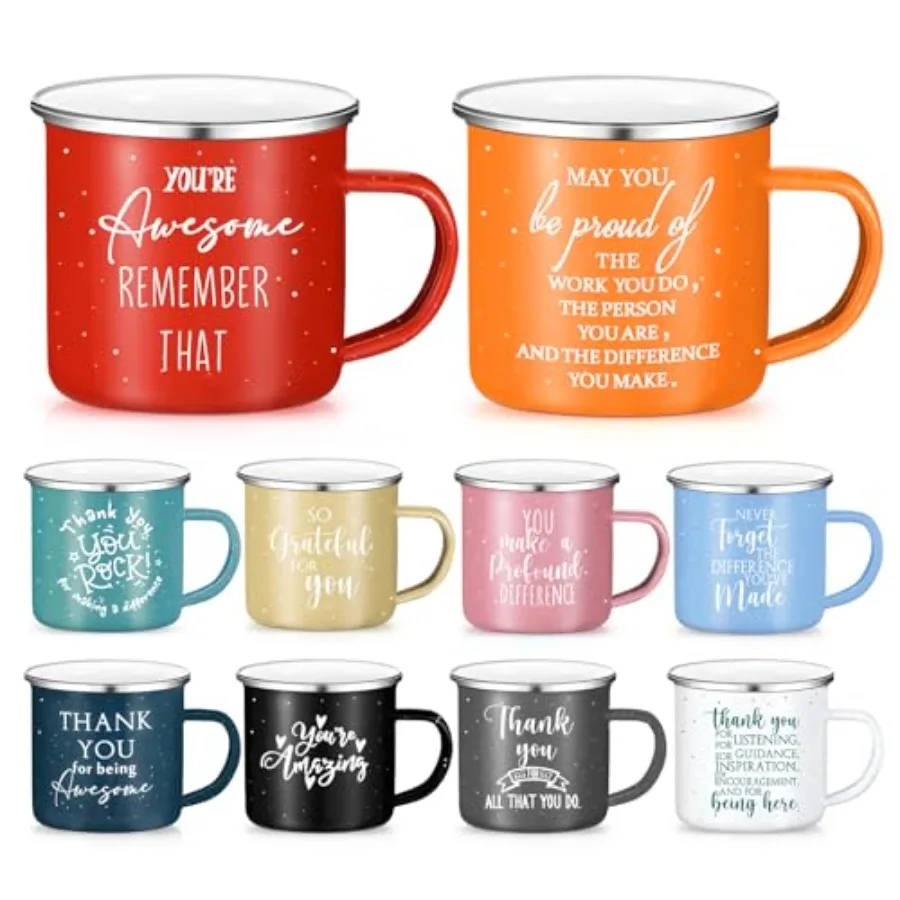 Pcs Thank You Gifts Mugs Employee Appreciation Gifts Bulk 12 oz Inspirational Enamel Coffee Cups for Graduation Nurse Teacher W
Pcs Thank You Gifts Mugs Employee Appreciation Gifts Bulk 12 oz Inspirational Enamel Coffee Cups for Graduation Nurse Teacher W