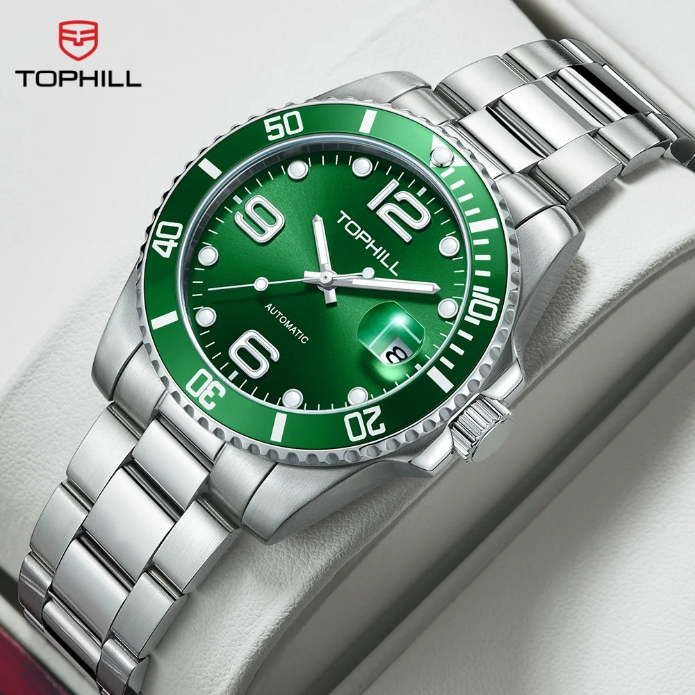 TOPHILL Automatic Watch Man Easy Read business watches Mechanical Wristwatch day date watch Sapphire Glass 316 Stainless steel
TOPHILL Automatic Watch Man Easy Read business watches Mechanical Wristwatch day date watch Sapphire Glass 316 Stainless steel