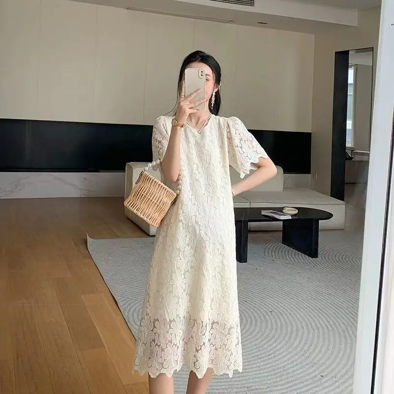 2025 Pregnant Women's Clothing Summer Clothing Fashion Lace Short Sleeve Small Fragrant Style Long Dress
2025 Pregnant Women's Clothing Summer Clothing Fashion Lace Short Sleeve Small Fragrant Style Long Dress