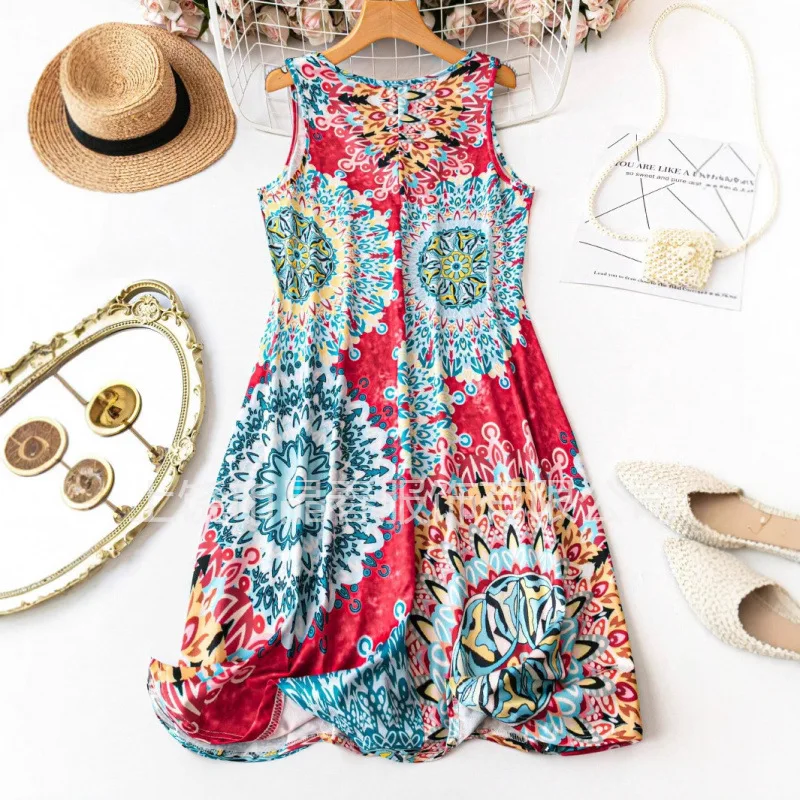 Summer Slip Midi Dress Women Summer 2026 Fashion Sleeveless Print Dresses Elegant
Summer Slip Midi Dress Women Summer 2026 Fashion Sleeveless Print Dresses Elegant