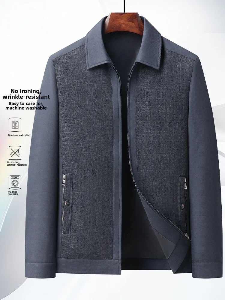 Busin Casual Wooden Du Jaet for Middle-Aged And ly Men Spring Autumn Loose Fit Collared Outerwear Dad Clothes
Busin Casual Wooden Du Jaet for Middle-Aged And ly Men Spring Autumn Loose Fit Collared Outerwear Dad Clothes