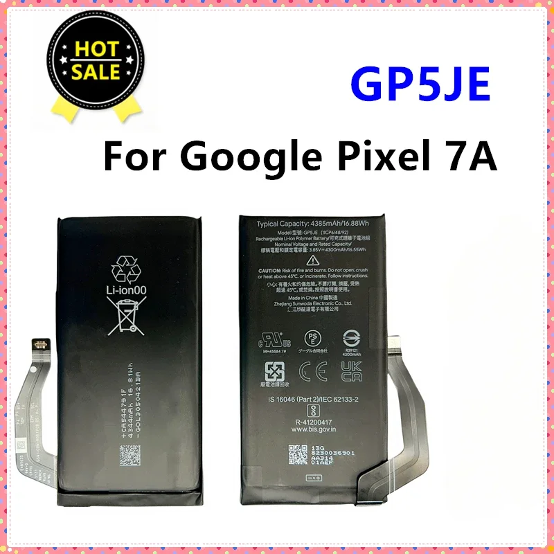 GP5JE Battery 4385mAh for Pixel 7A 5G Phone Replacement Battery GP5JE for Google Pixel 7A Batteries Mobile Phone Batteries
GP5JE Battery 4385mAh for Pixel 7A 5G Phone Replacement Battery GP5JE for Google Pixel 7A Batteries Mobile Phone Batteries