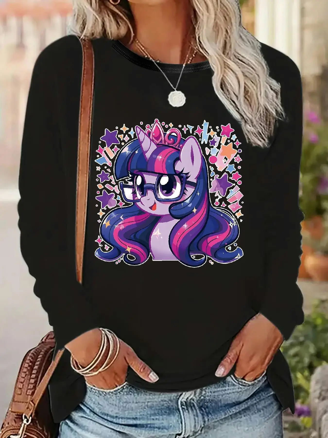 MY LITTLE PONY M2624 (144) Crew Neck Long Sleeve T-Shirts, 95%Polyester+5%Elastane Women's Casual Long Sleeve T-Shirts, Spring
MY LITTLE PONY M2624 (144) Crew Neck Long Sleeve T-Shirts, 95%Polyester+5%Elastane Women's Casual Long Sleeve T-Shirts, Spring