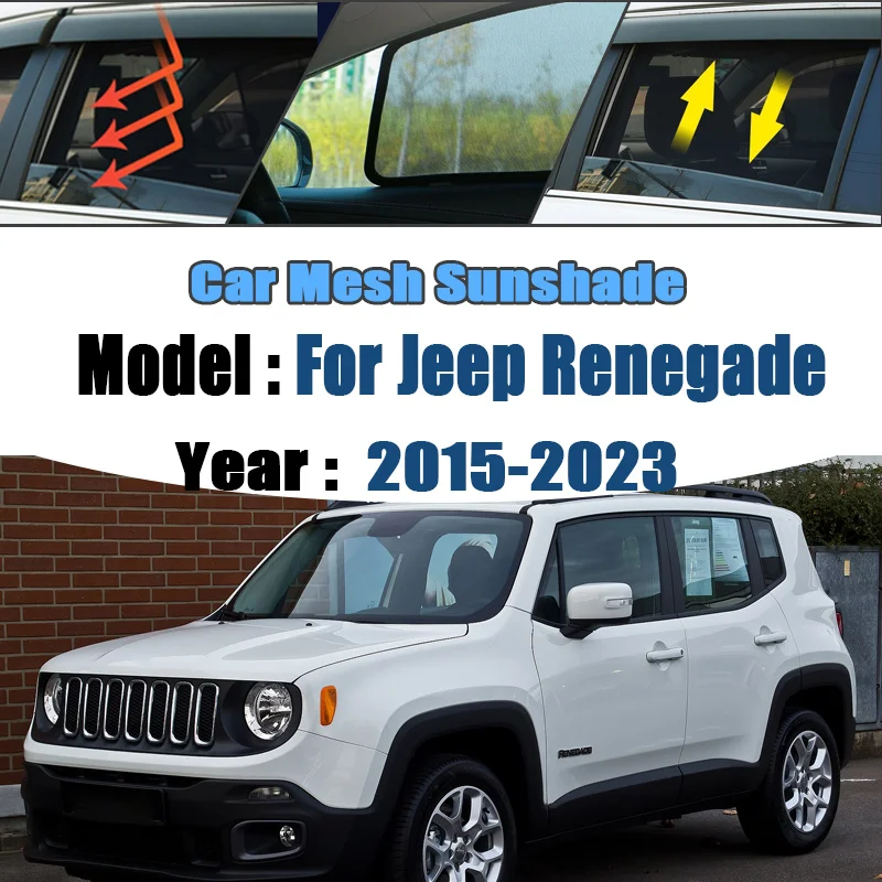 Солнцезащитные шторки-сетки для окон автомобиля Jeep Renegade 2015-2023: защита от солнца, москитов и посторонних глаз, автоаксессуары
Солнцезащитные шторки-сетки для окон автомобиля Jeep Renegade 2015-2023: защита от солнца, москитов и посторонних глаз, автоаксессуары