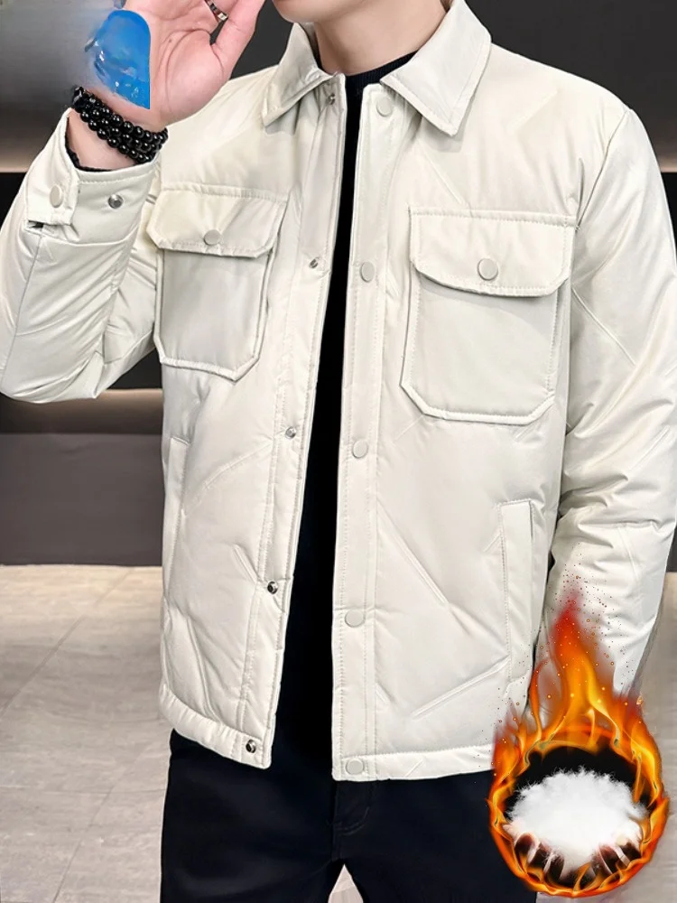 Мужская новая пуховая куртка Paul 2025 с воротником, белая, для активного отдыха, ветрозащитная, теплая, модная, городская, деловая
Мужская новая пуховая куртка Paul 2025 с воротником, белая, для активного отдыха, ветрозащитная, теплая, модная, городская, деловая